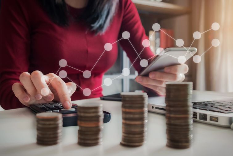 Woman Counting Money