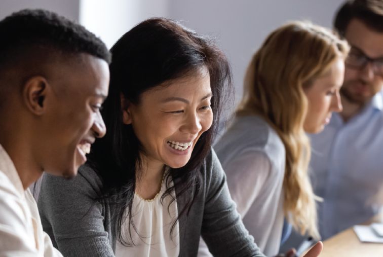 Group of people working together
